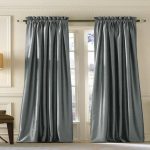 Black silk curtains