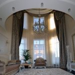 Chic curtains for huge windows in a private house