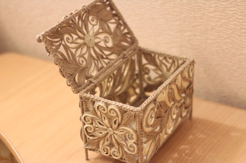 jute box with your own hands design ideas