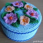 Reka bentuk foto kotak perhiasan crochet