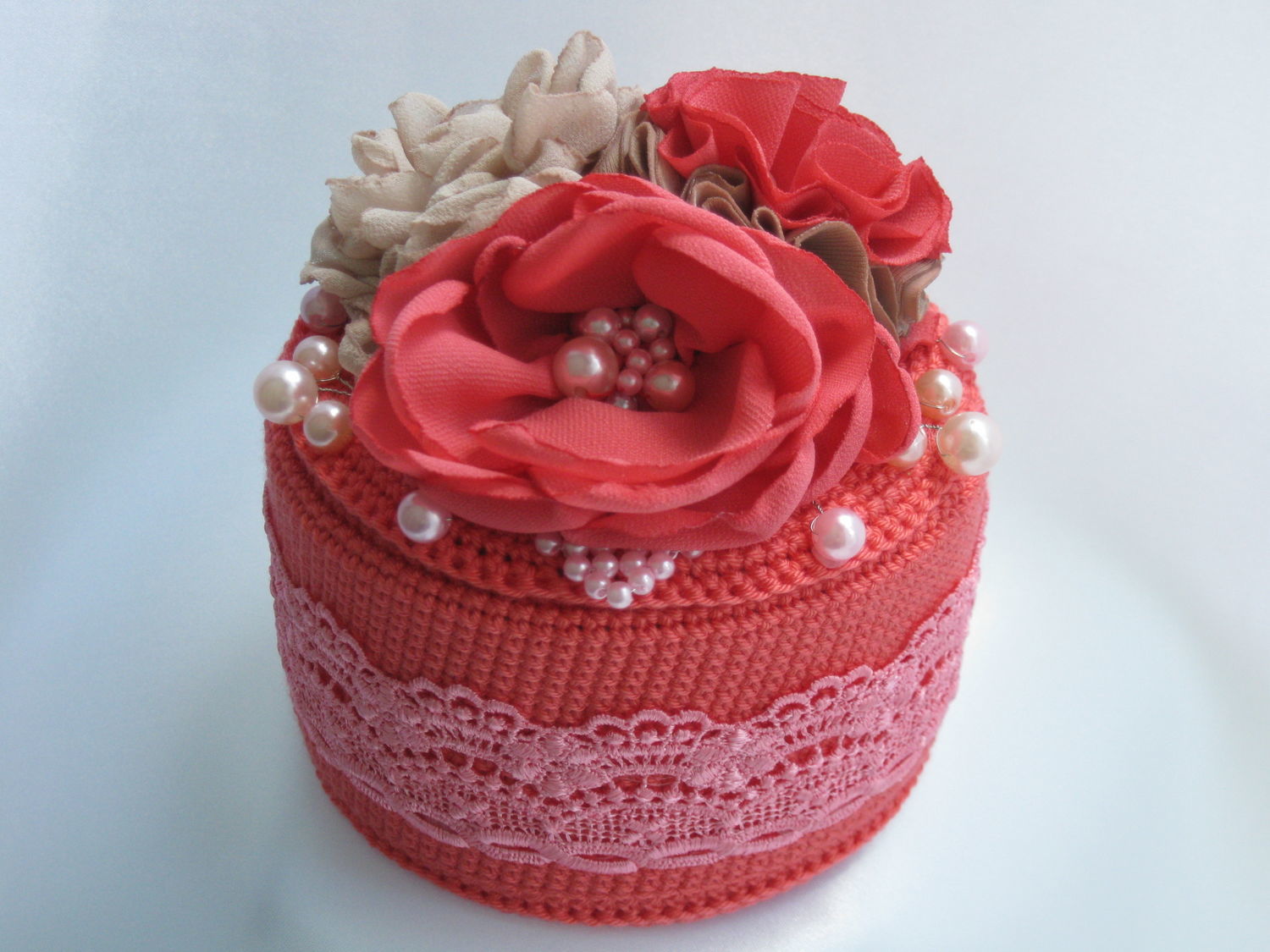crochet jewelry box design photo