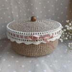 reka bentuk hiasan kotak crochet