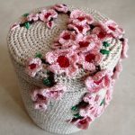 crocheted apple tree in bloom