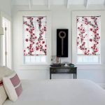 Floral ornament on canvas blinds
