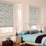 Blue textiles sa interior ng bedroom