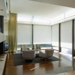 Interior living room with panoramic windows