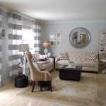 curtains to gray wallpaper interior photos