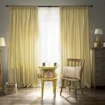 Light taffeta curtains for the living room