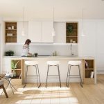 minimalizm fotoğraf tarzında mutfak için perdeler