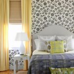 curtains to gray wallpaper interior photos