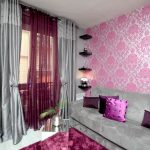 moderní záclony v nápadech designu obývacího pokoje