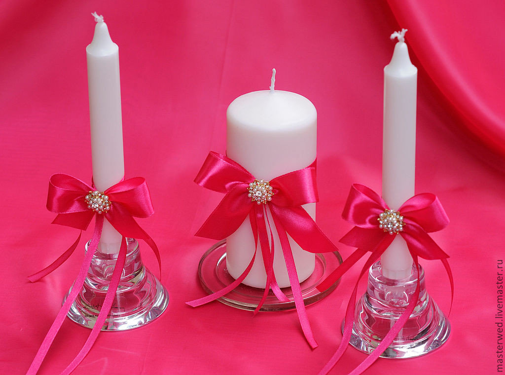 projekt dekoracji świec ślubnych