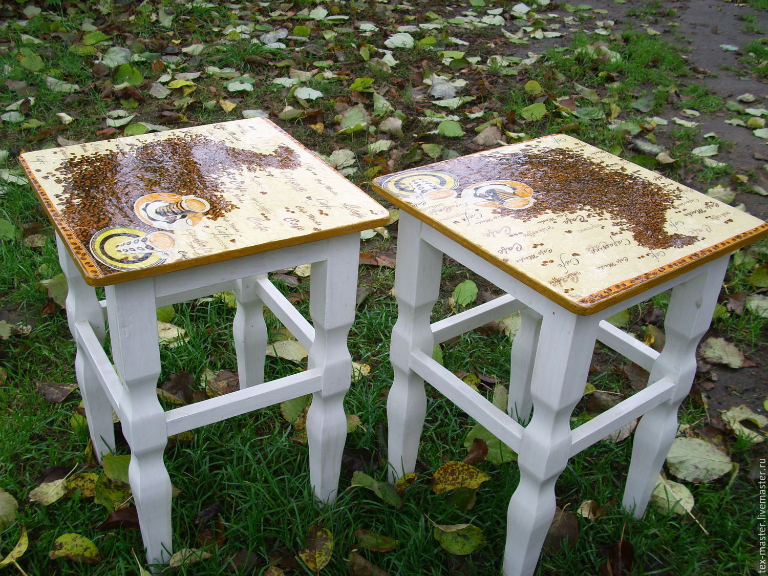 decoupage stools
