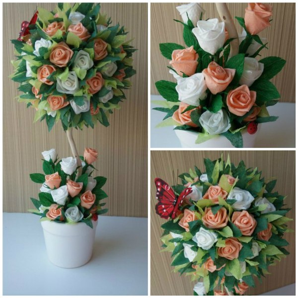 Topiary from napkins do it yourself decor ideas