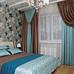 double curtains on the ceiling cornice