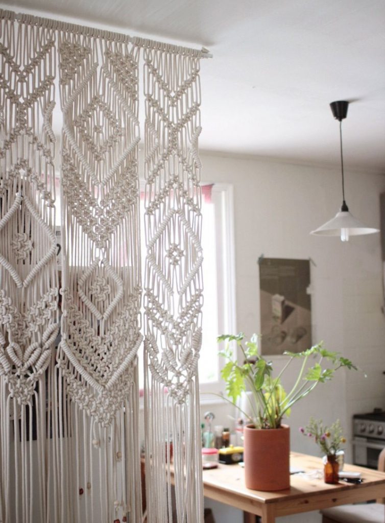 Homemade Woven Sheer Curtain