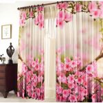 here curtains with flowers