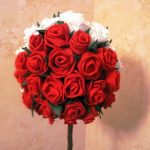 roses from napkins topiary