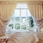 bedroom curtains with balcony photo design