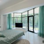 turquoise curtains design photos