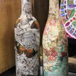 decoupage wine bottles do-it-yourself ideas