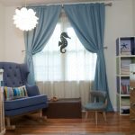 tulle in the nursery with curtains