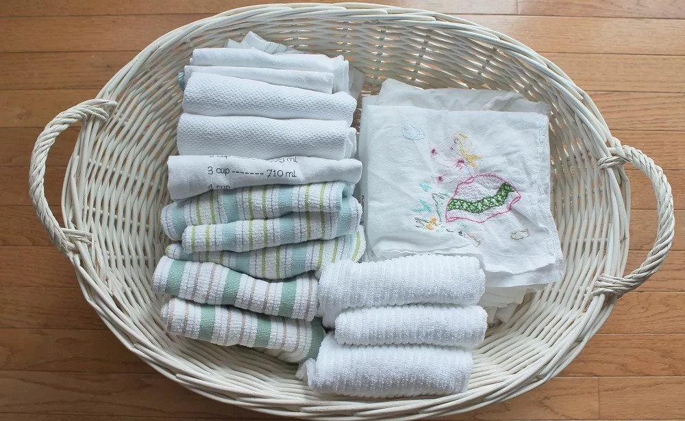 how to wash kitchen towels