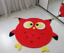 knitted rug owl decor