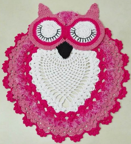 knitted rug owl photo ideas