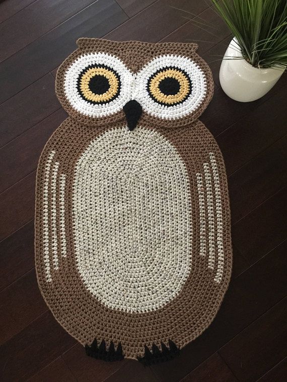knitted rug owl photo
