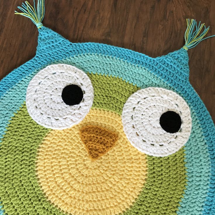 knitted rug owl ideas