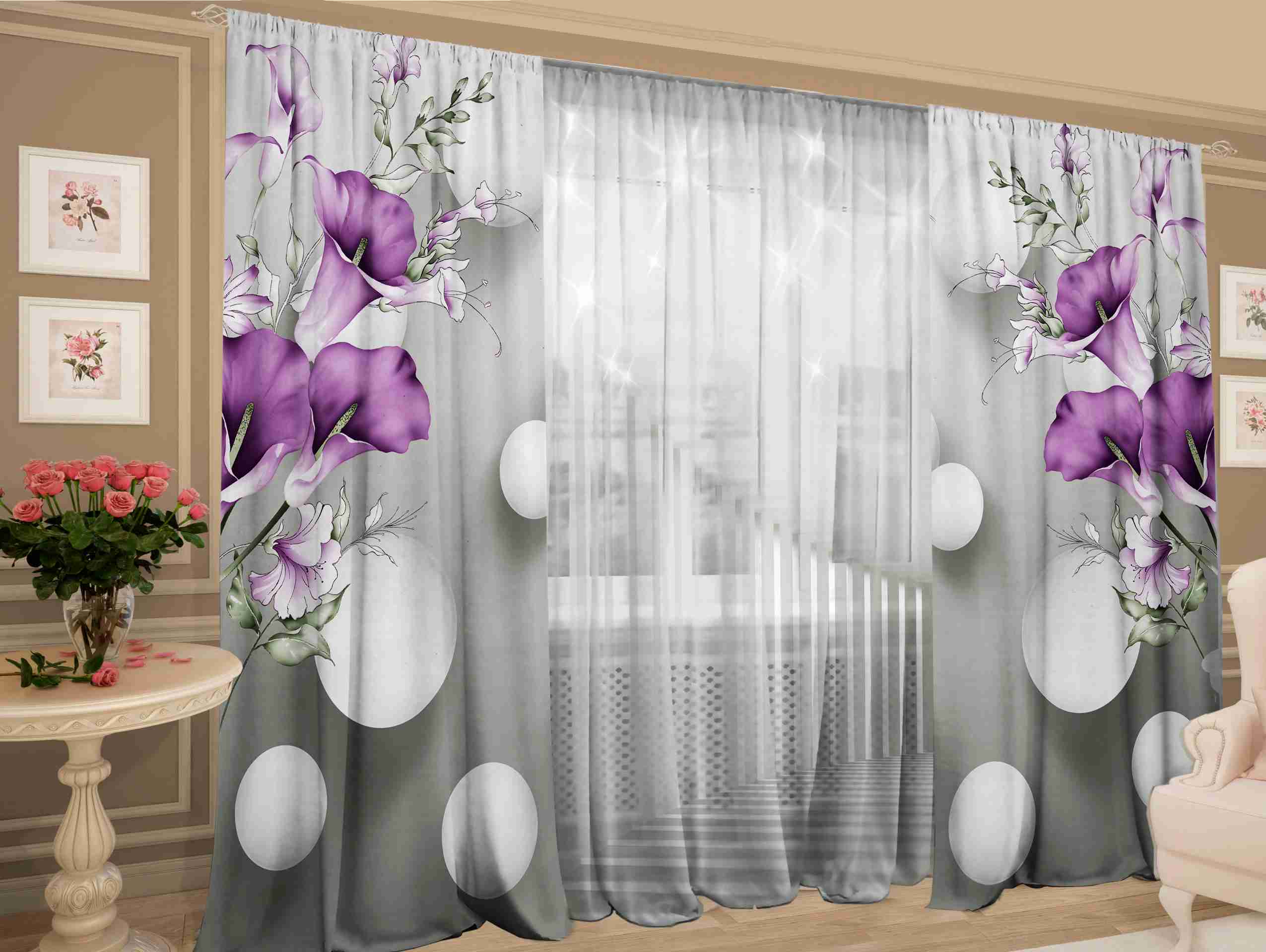 unusual curtains with photo printing