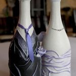 düğün fikirleri için dekorasyon şampanya şişeleri