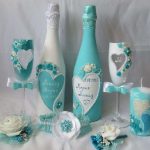 decoration of champagne bottles for wedding decoration ideas