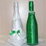 dekorowanie butelek szampana na pomysły na zdjęcia ślubne