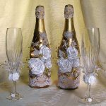 düğün fikirleri seçenekleri için şampanya şişeleri dekorasyon