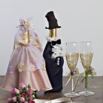 dekoracija boca šampanjca za opcije vjenčanja