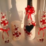 decoration of champagne bottles for wedding photo options