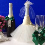 ukrašavanja boca šampanjca za ideje za vjenčanje