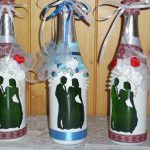 dekorera champagneflaskor för bröllopsdesign
