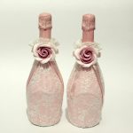 düğün fotoğraf fikirleri için dekorasyon şampanya şişeleri