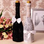 dekorowanie butelek szampana na opcje pomysłów na ślub
