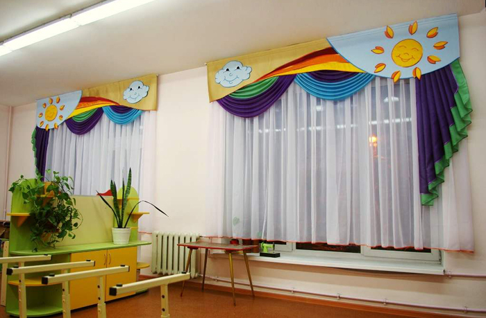 curtains for kindergarten photo design