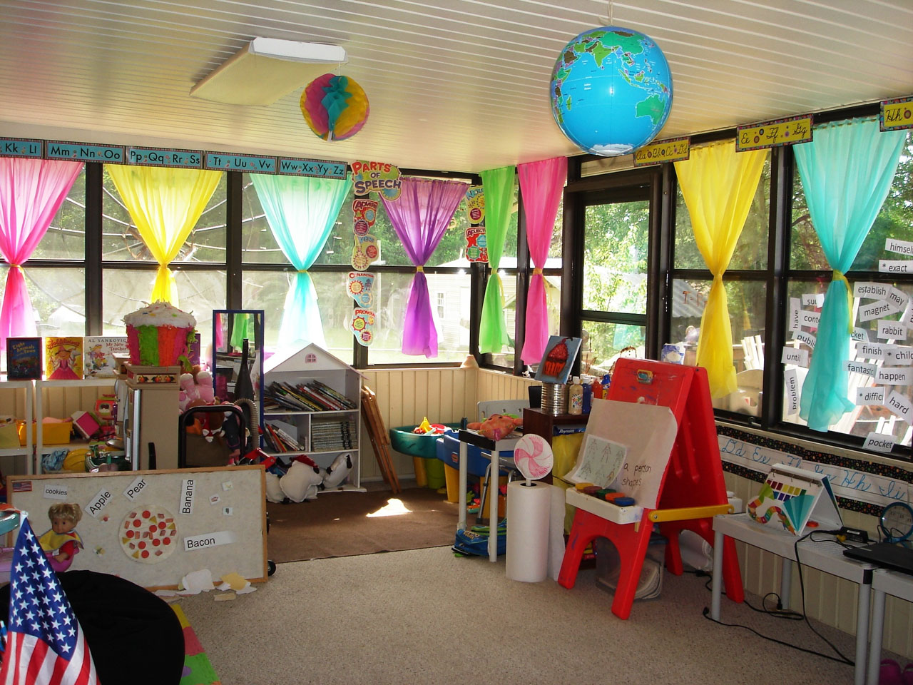 záclony pro nápady mateřské školy interiér