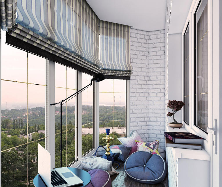 záclony na panoramatické nápady interiéru okna