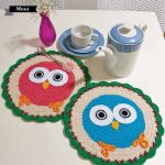 knitted owl rug design ideas