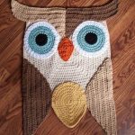knitted rug owl design photo