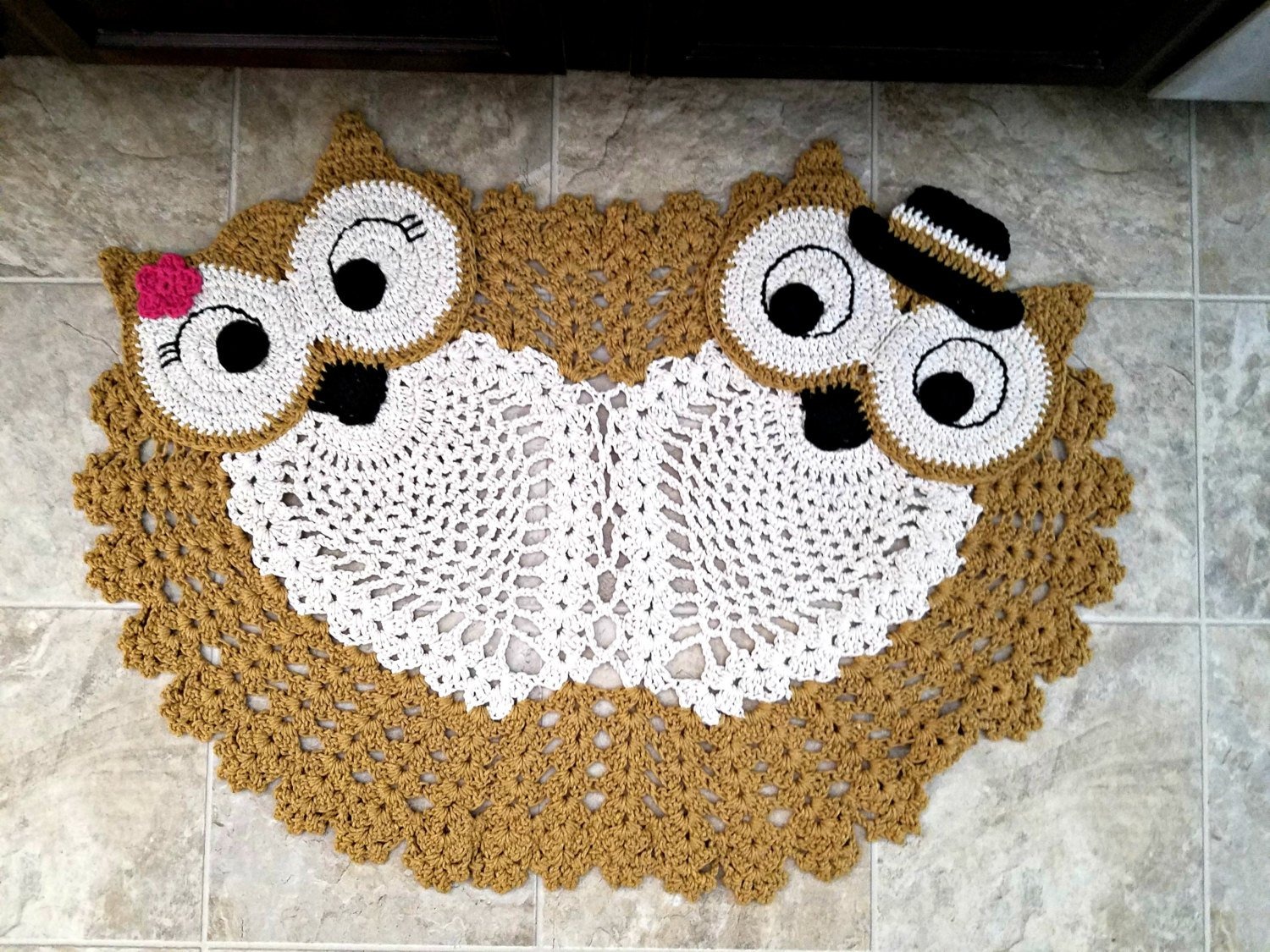 knitted rug owl photo clearance