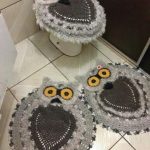 knitted owl rug ideas design