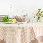 tablecloth on the table for the kitchen decoration